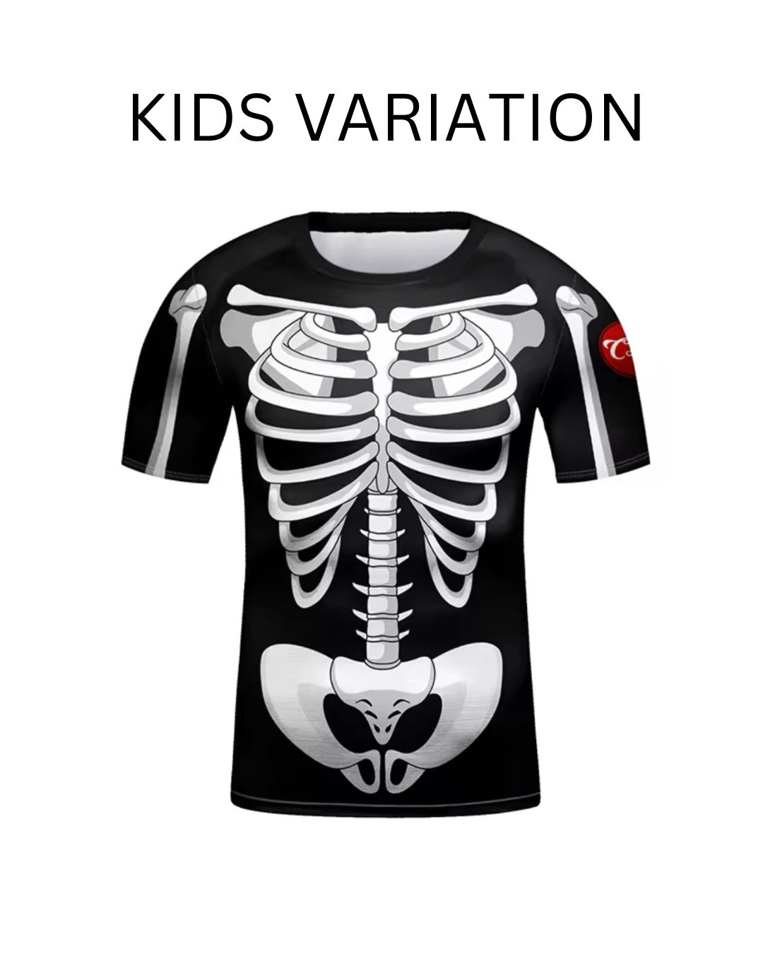 Skeleton Premium BJJ / MMA Rash Guard - LONG & SHORT SLEEVE VARIATIONS - MADE TO ORDER 2 WEEK DISPATCH