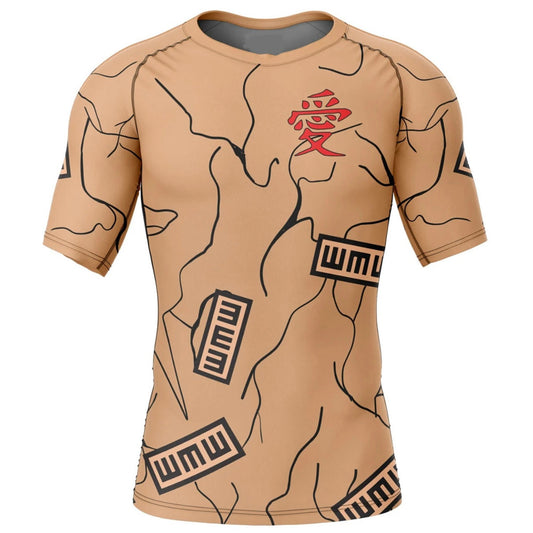 Naruto Gaara Gourd Premium Short Sleeve Rash Guard - MADE TO ORDER 2 WEEK DISPATCH