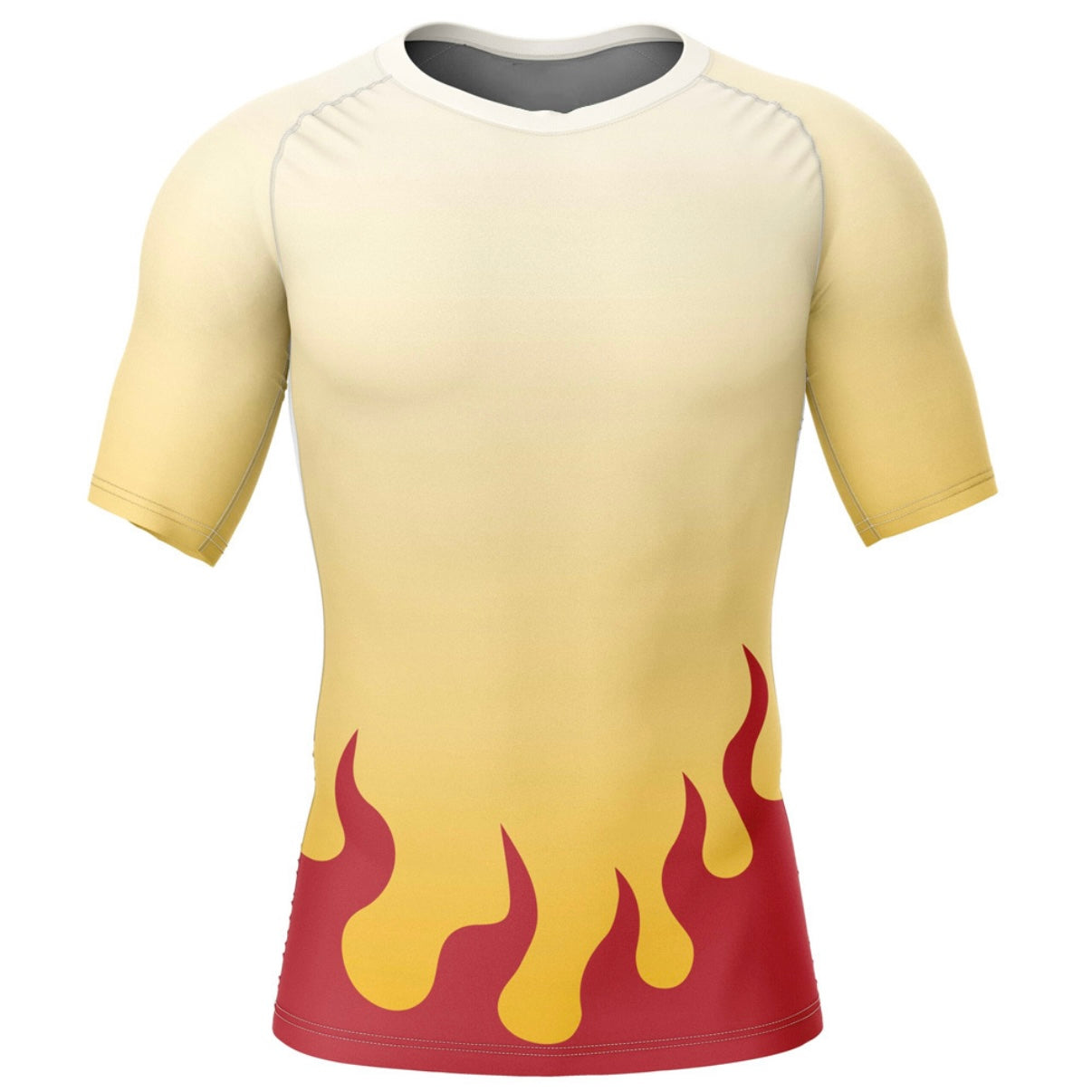 Demon Slayer Rengoku Premium Rash Guard - LONG OR SHORT SLEEVE - MADE TO ORDER 2 WEEK DISPATCH