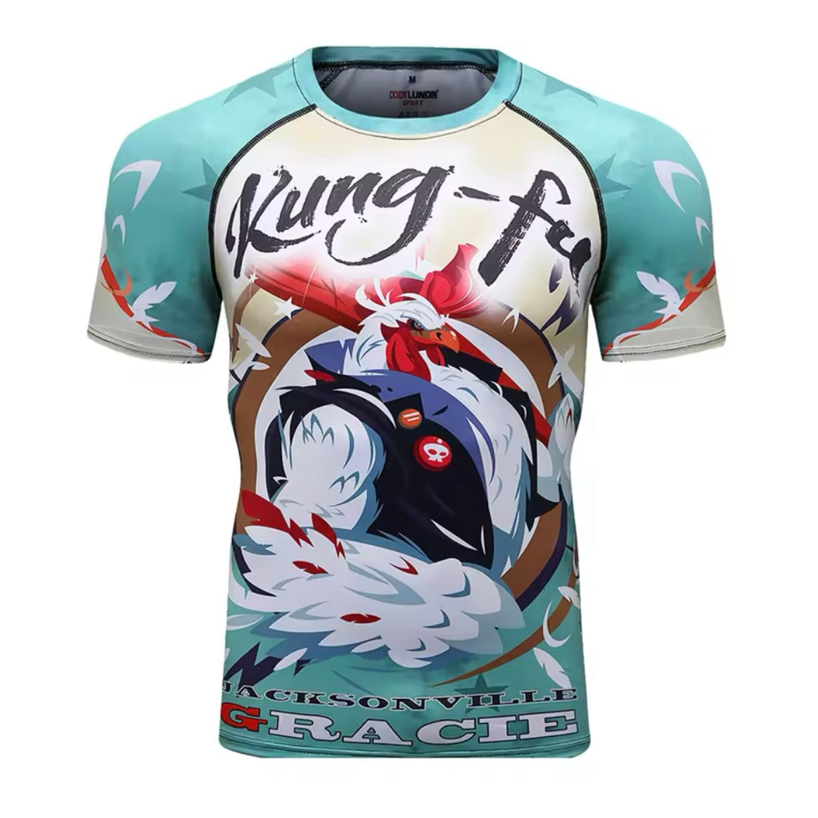 Kung Fu Chicken Premium BJJ No Gi / MMA Set. Rash Guard, Shorts & Spats - MADE TO ORDER 2 WEEK DISPATCH