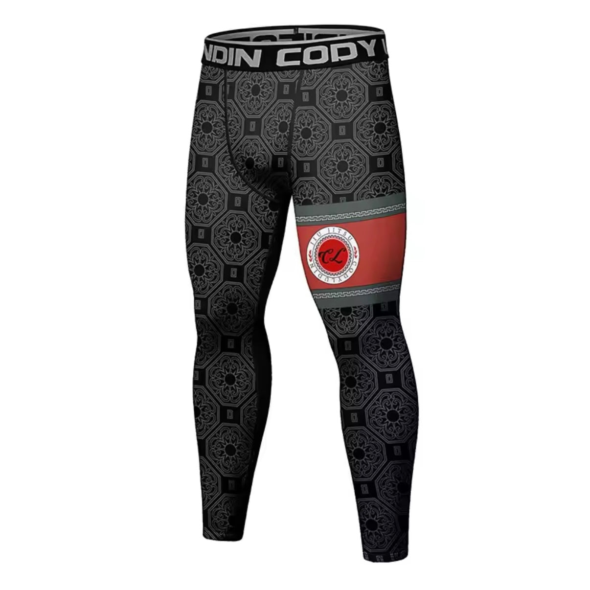 Black & Red Premium Compression Spats for BJJ, MMA, Wrestling, CrossFit, Yoga, Running, Cycling, and More - MADE TO ORDER 2 WEEK DISPATCH