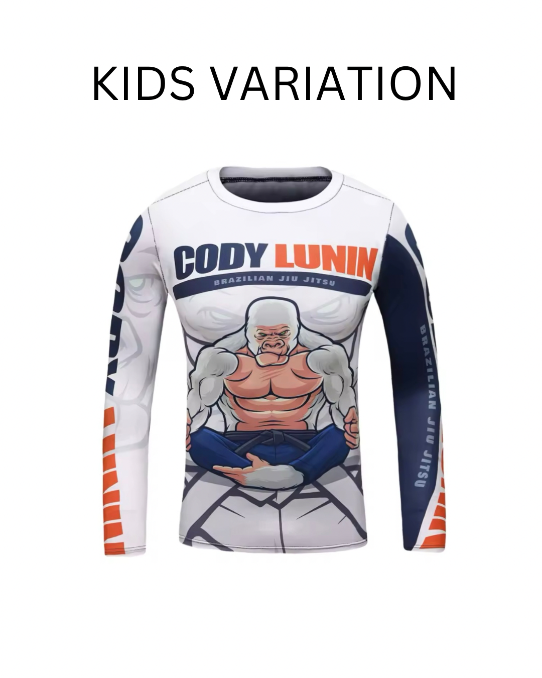 White Gorilla Premium BJJ No Gi / MMA Set. Rash Guard, Shorts & Spats - MADE TO ORDER 2 WEEK DISPATCH
