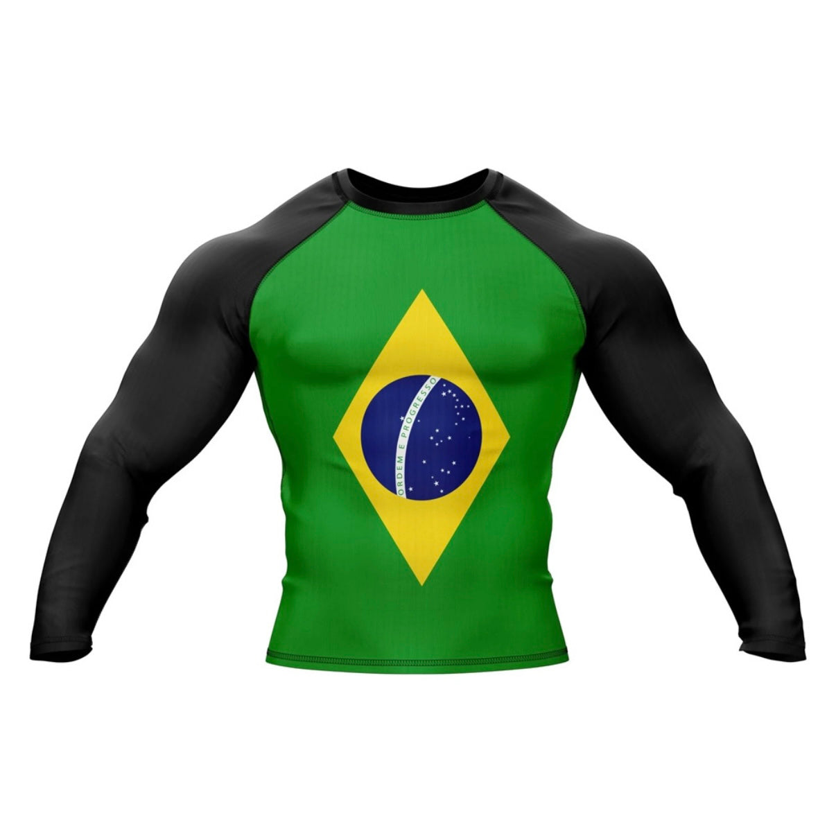 Brazil (Brasil) Premium Rash Guard - LONG OR SHORT SLEEVE - MADE TO ORDER 2 WEEK DISPATCH