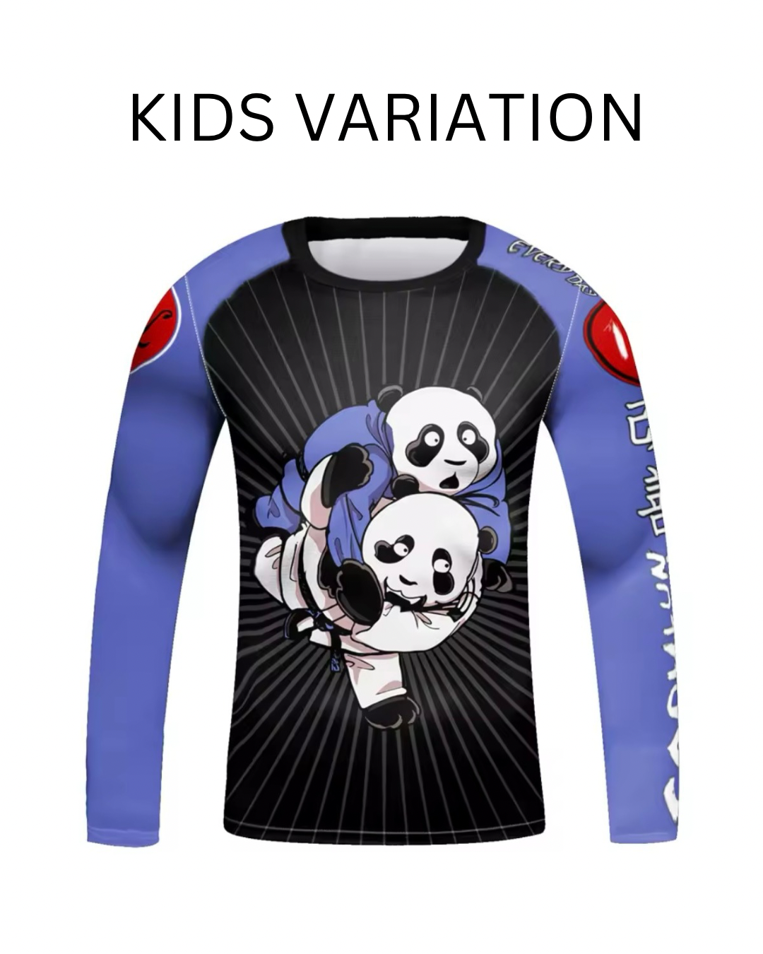 Judo Panda Premium BJJ / MMA Rash Guard - LONG & SHORT SLEEVE VARIATIONS - MADE TO ORDER 2 WEEK DISPATCH