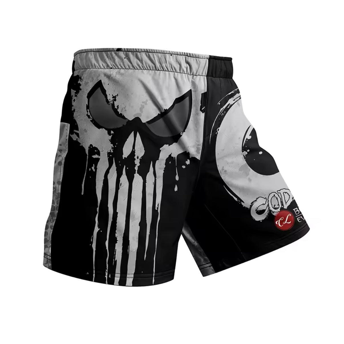 White Skull Premium BJJ No Gi / MMA Set. Rash Guard, Shorts & Spats - MADE TO ORDER 2 WEEK DISPATCH