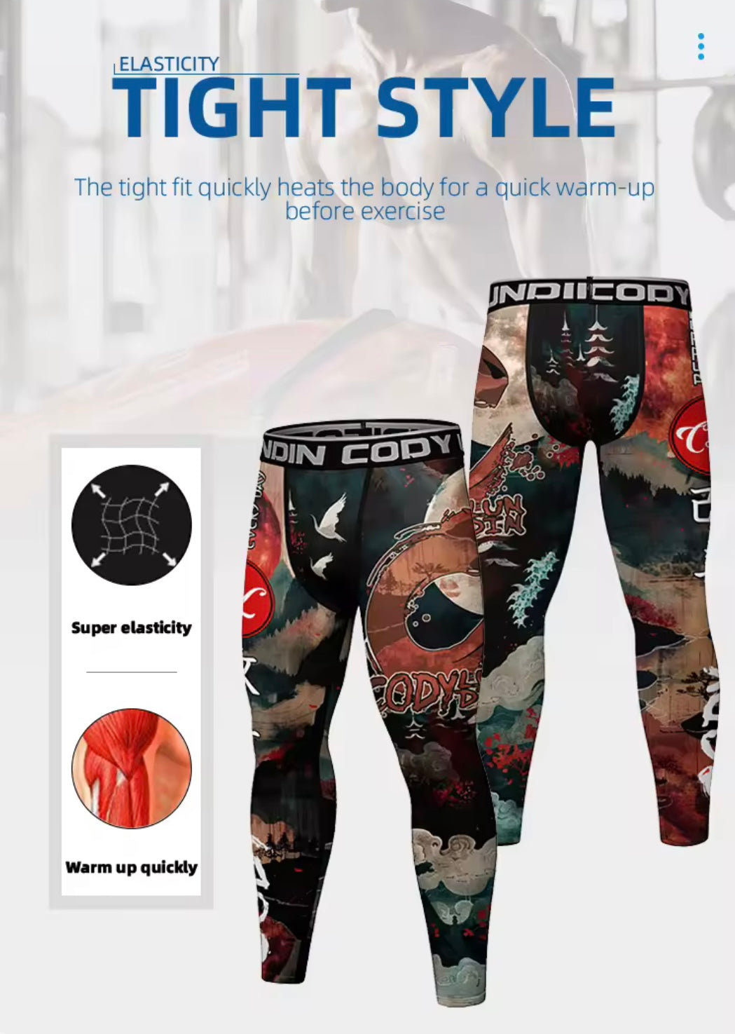 Scenic Roller Premium Compression Spats For BJJ, MMA, Wrestling, CrossFit, Yoga, Running, Cycling, and More - MADE TO ORDER 2 WEEK DISPATCH