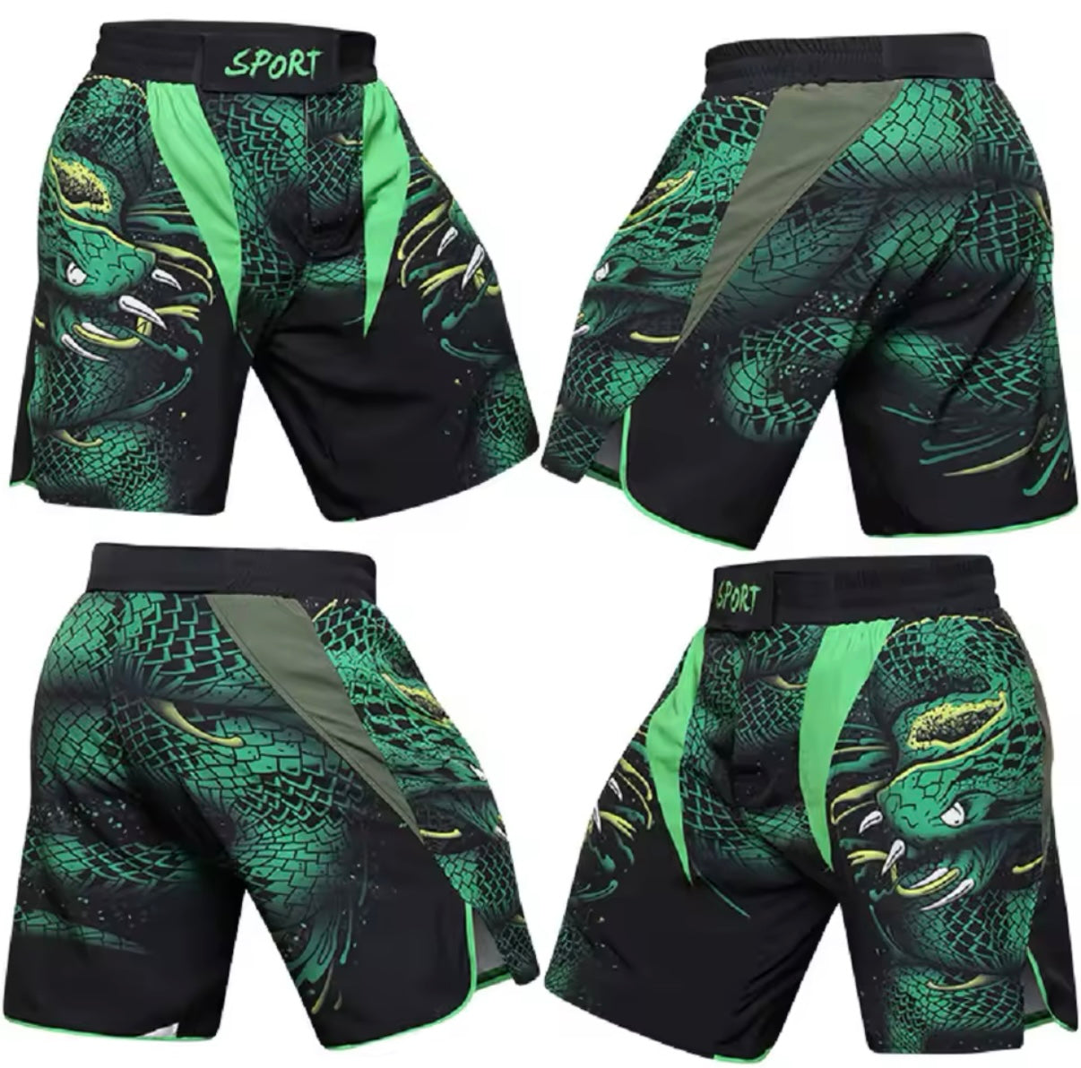 Snake Roller Premium BJJ No Gi / MMA Set. Rash Guard, Shorts & Spats - MADE TO ORDER 2 WEEK DISPATCH