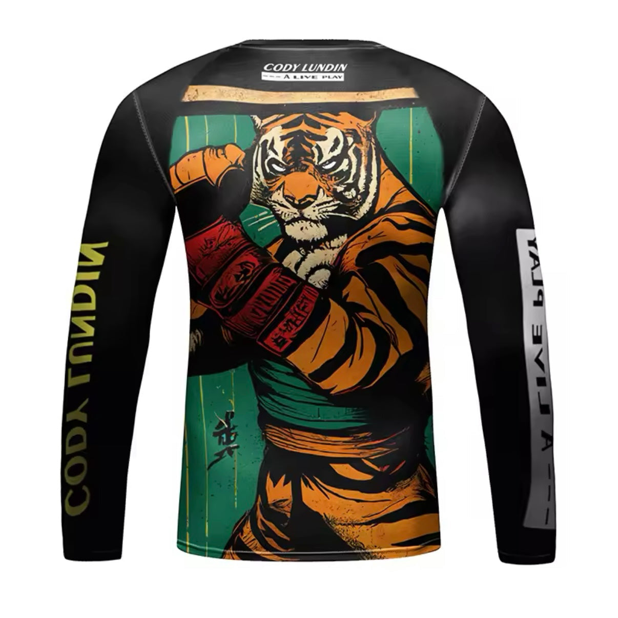 Fighting Tiger Premium BJJ / MMA Rash Guard - LONG & SHORT SLEEVE VARIATIONS - MADE TO ORDER 2 WEEK DISPATCH