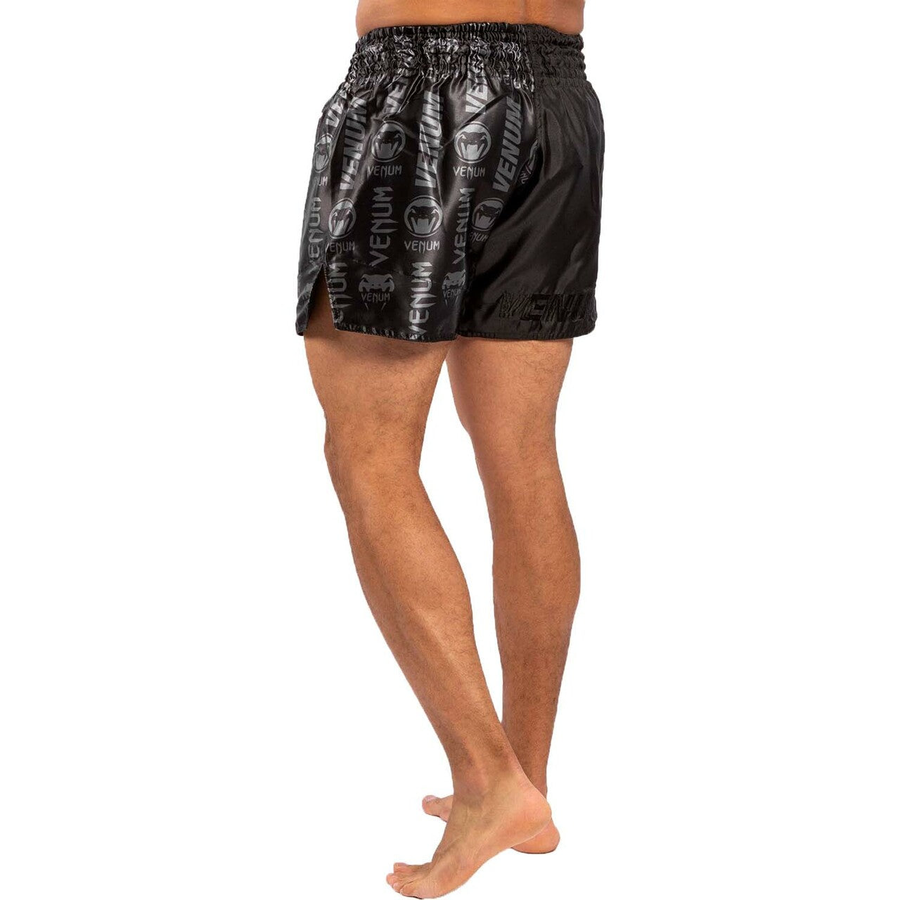 Venum Logos Muay Thai Fight Shorts - Black