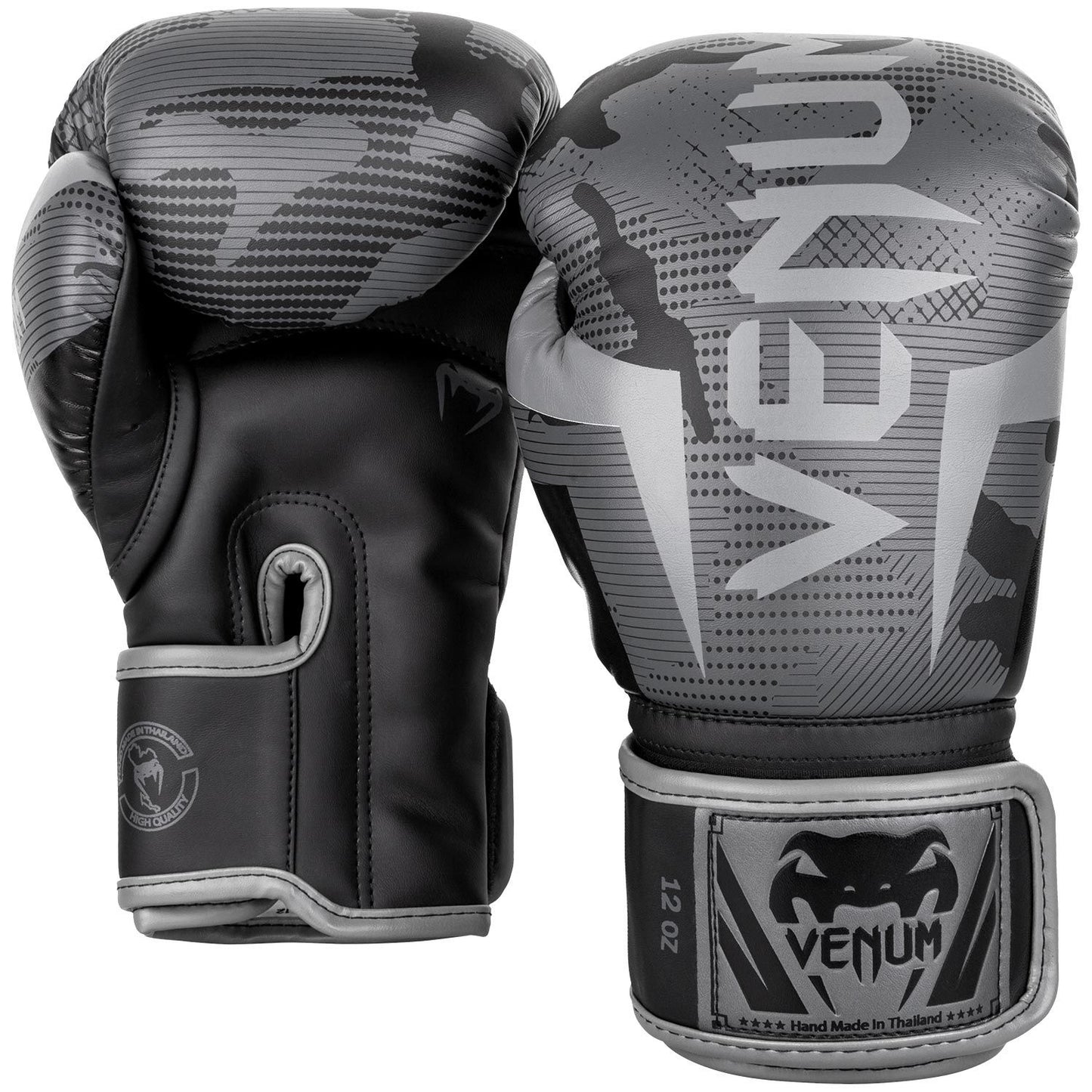 Venum Elite Boxing Gloves Dark Camo/Grey