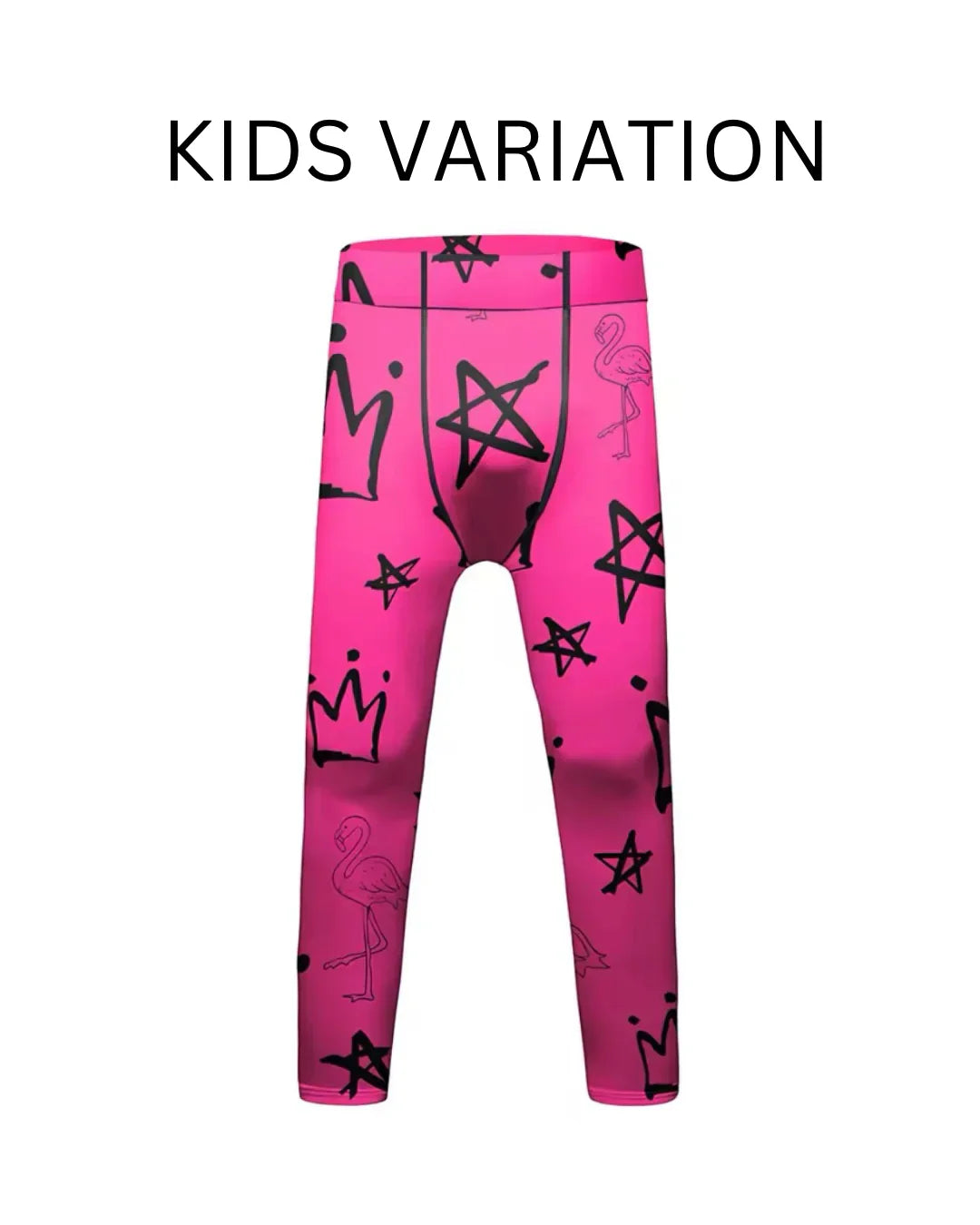 Pink Flamingo Premium Compression Spats for BJJ, MMA, Wrestling, CrossFit, Yoga, Running, Cycling, and More - MADE TO ORDER 2 WEEK DISPATCH