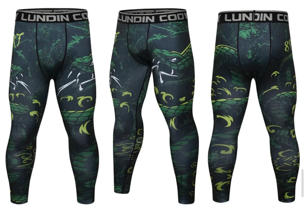 Snake Premium Compression Spats For BJJ, MMA, Wrestling, CrossFit, Yoga, Running, Cycling, and More - MADE TO ORDER 2 WEEK DISPATCH