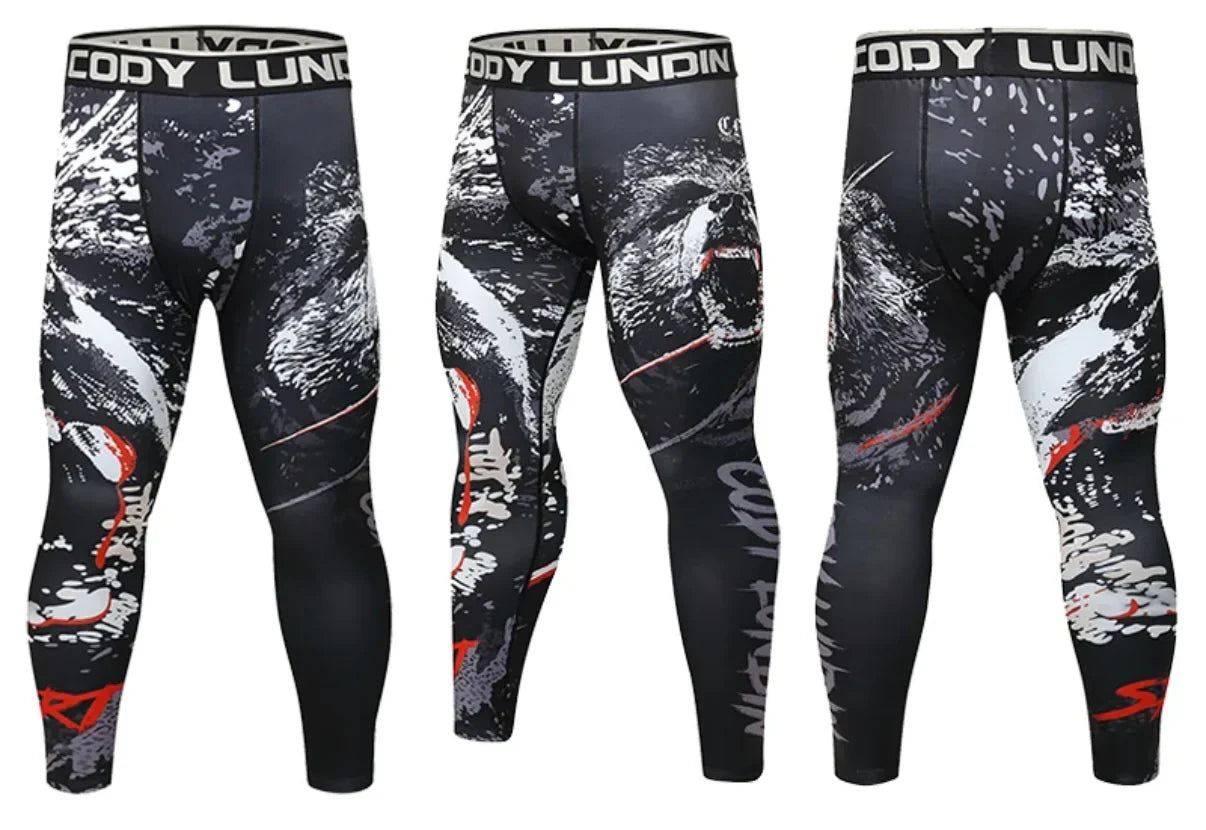 Bear Premium Compression Spats For BJJ, MMA, Wrestling, CrossFit, Yoga, Running, Cycling, and More - MADE TO ORDER 2 WEEK DISPATCH