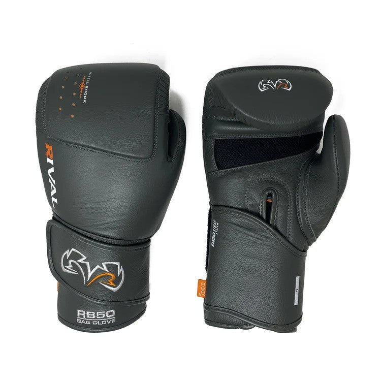 Rival Boxing RB50 Intelli-Shock Compact Bag Gloves - Grey