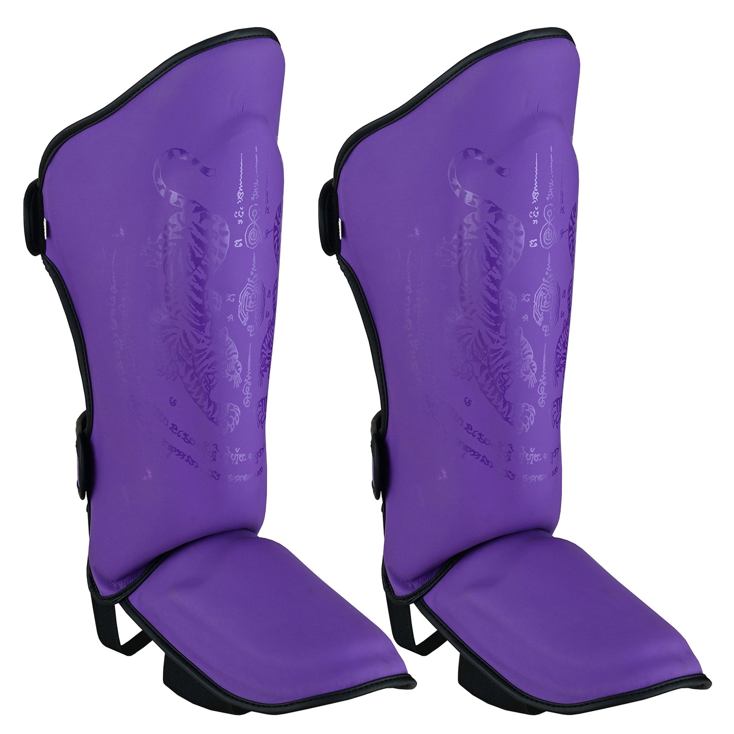 Twin Tigers Muay Thai Boxing Gloves, Shin Pads & Shorts - Purple