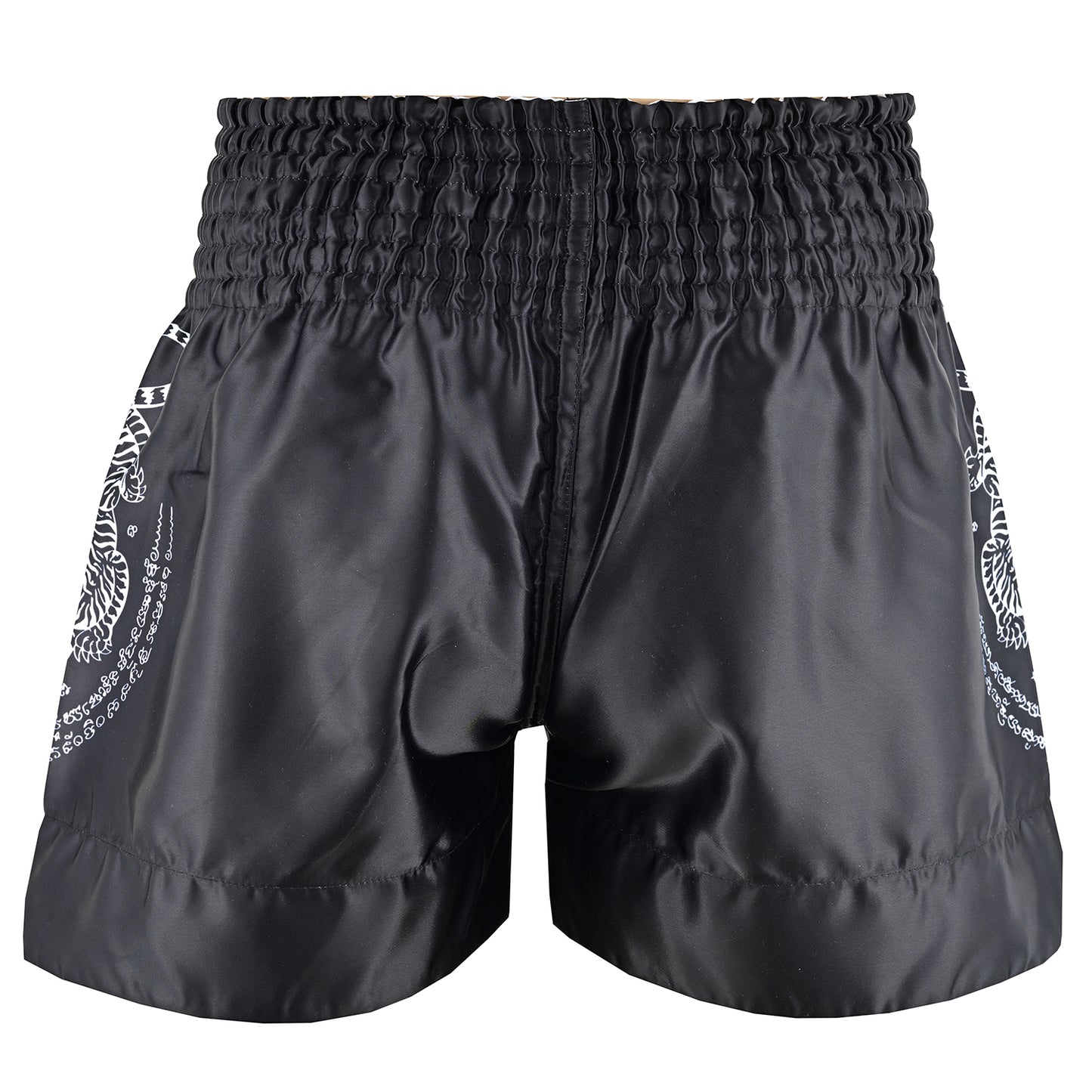 Twin Tiger Satin Muay Thai Competition Fight Shorts - Black