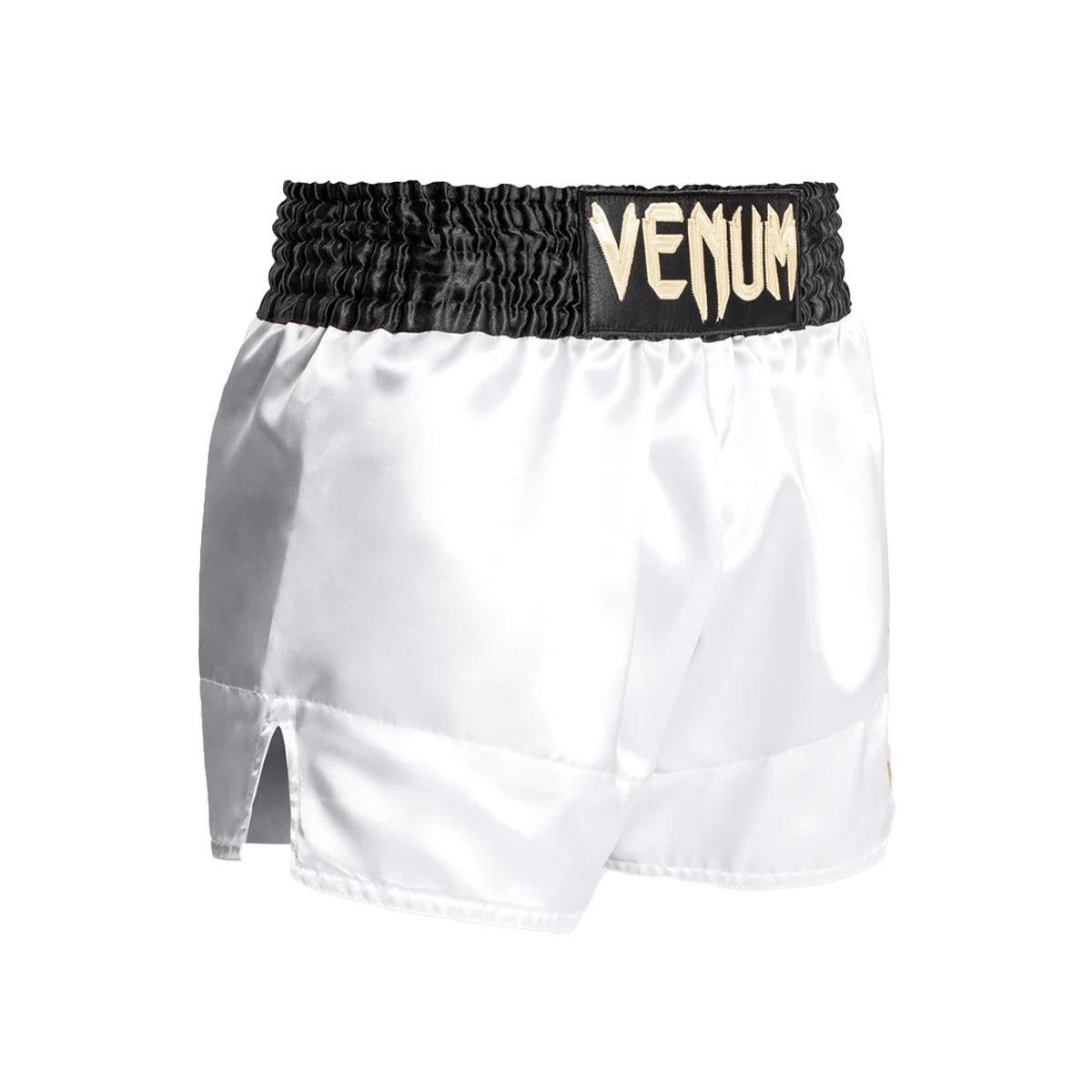 Venum Classic Muay Thai Shorts - Black/White/Gold
