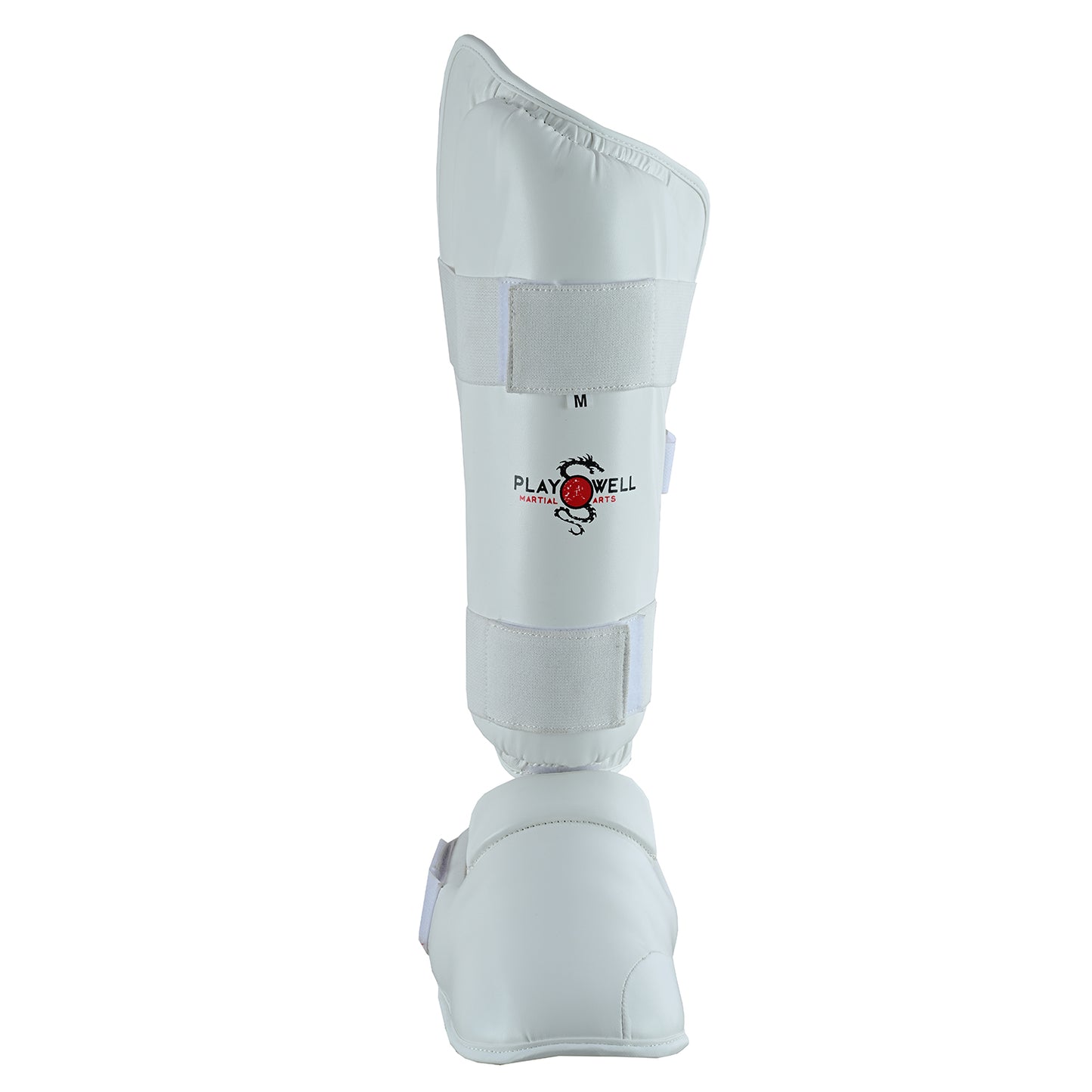 WUKF Style Karate Competion White Shin Guards - Pair
