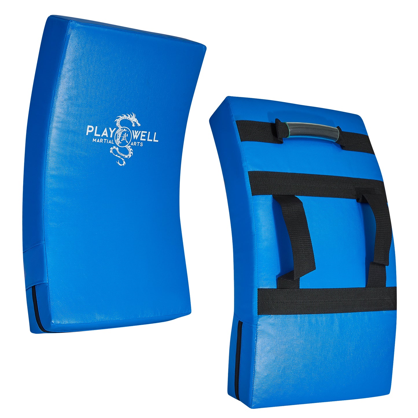 Deluxe Vinyl Blue Curved Shield - Large