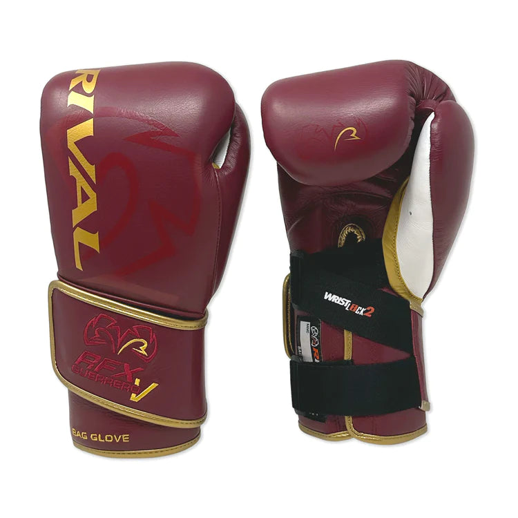 Rival RFX -Guerrero-V Leather Bag Gloves - SF-H - Burgundy/Gold