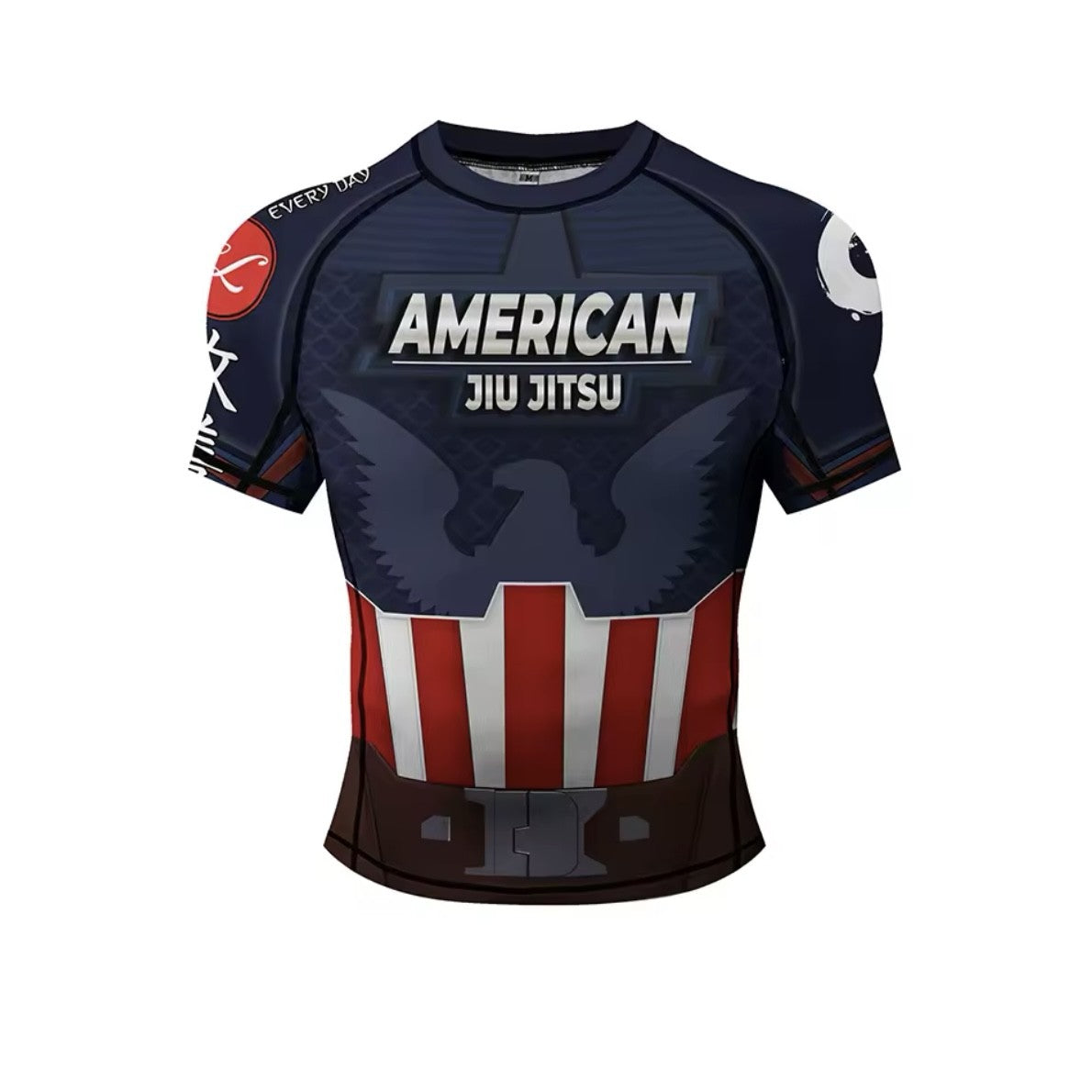 American Jiu Jitsu Premium BJJ No Gi / MMA Set. Rash Guard, Shorts & Spats - MADE TO ORDER 2 WEEK DISPATCH
