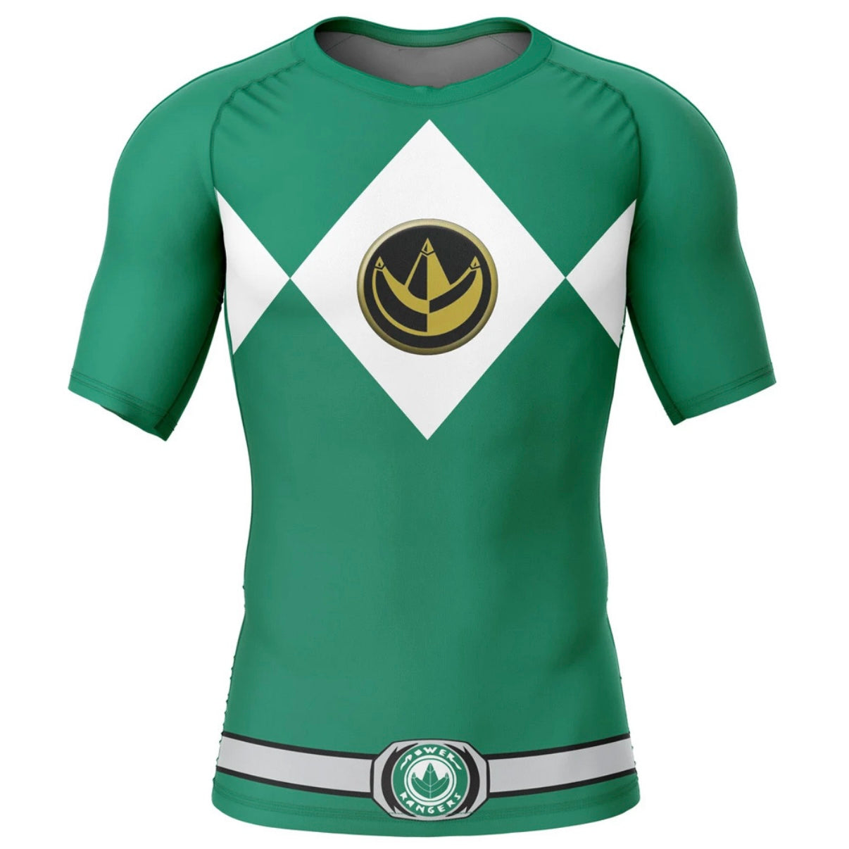 Green Power Ranger Premium Rash Guard - LONG OR SHORT SLEEVE - MADE TO ORDER 2 WEEK DISPATCH
