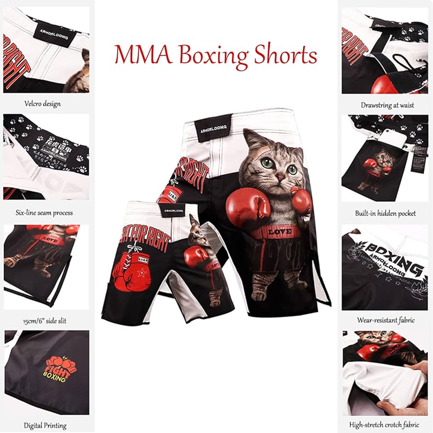 Fighting Cat Premium MMA Shorts - MADE TO ORDER 2 WEEK DISPATCH