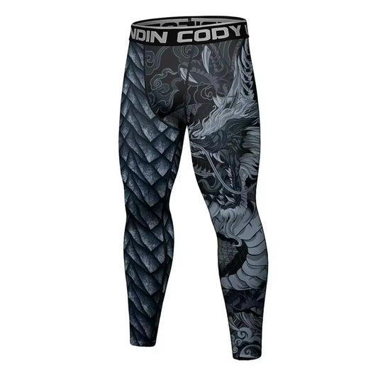 Black Dragon Premium Compression Spats for BJJ, MMA, Wrestling, CrossFit, Yoga, Running, Cycling, and More - MADE TO ORDER 2 WEEK DISPATCH