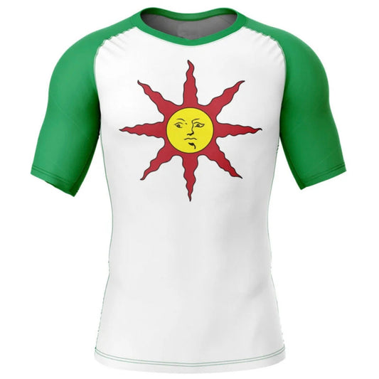 Dark Souls Warriors of Sunlight Solaire of Astora Premium Short Sleeve Rash Guard - MADE TO ORDER 2 WEEK DISPATCH