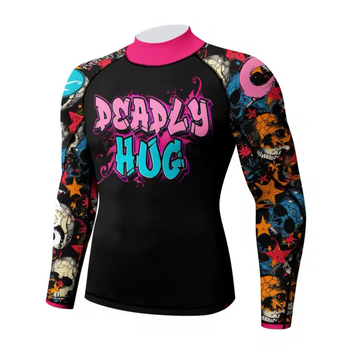 Deadly Hug Premium High Neck BJJ No Gi / MMA Set. Rash Guard, Shorts & Spats - MADE TO ORDER 2 WEEK DISPATCH