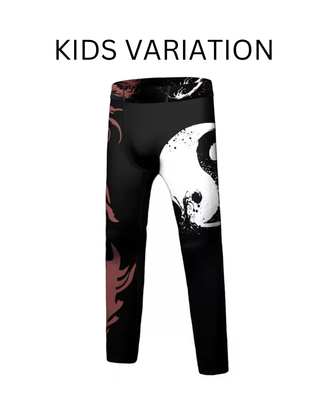 Yin Yang Premium Compression Spats for BJJ, MMA, Wrestling, CrossFit, Yoga, Running, Cycling, and More - MADE TO ORDER 2 WEEK DISPATCH