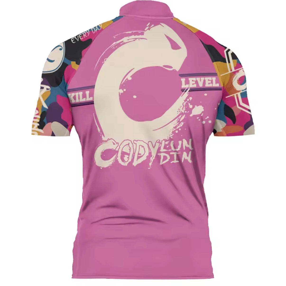 Pink Splash Premium BJJ / MMA High Neck Rash Guard - LONG & SHORT SLEEVE VARIATIONS - MADE TO ORDER 2 WEEK DISPATCH