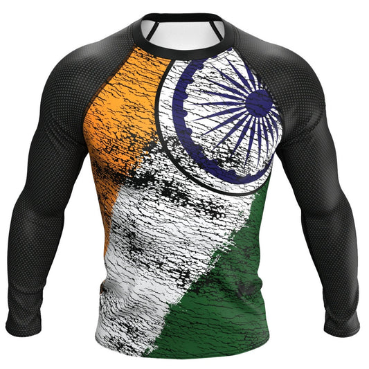 India (Bhārat) Premium Rash Guard - LONG OR SHORT SLEEVE - MADE TO ORDER 2 WEEK DISPATCH