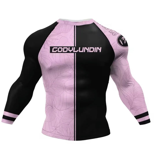 Black & Pink Premium BJJ / MMA Rash Guard - LONG & SHORT SLEEVE VARIATIONS - MADE TO ORDER 2 WEEK DISPATCH
