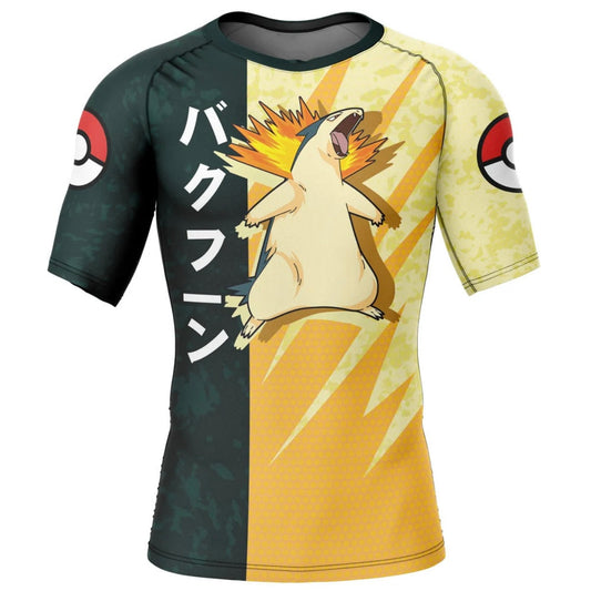 Pokemon Typhlosion Premium Short Sleeve Rash Guard - MADE TO ORDER 2 WEEK DISPATCH