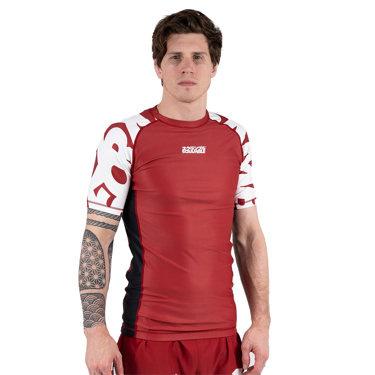 Scramble Baka Short Sleeve Rash Guard - Red