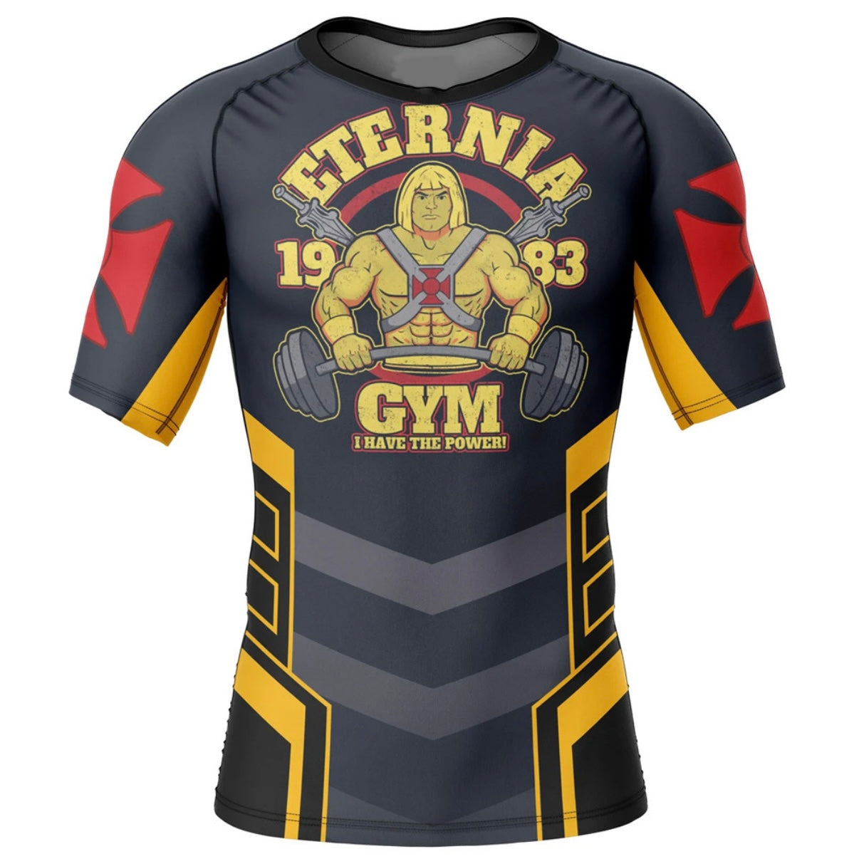 Masters of the Universe He-Man Gym Premium Rash Guard - LONG OR SHORT SLEEVE - MADE TO ORDER 2 WEEK DISPATCH