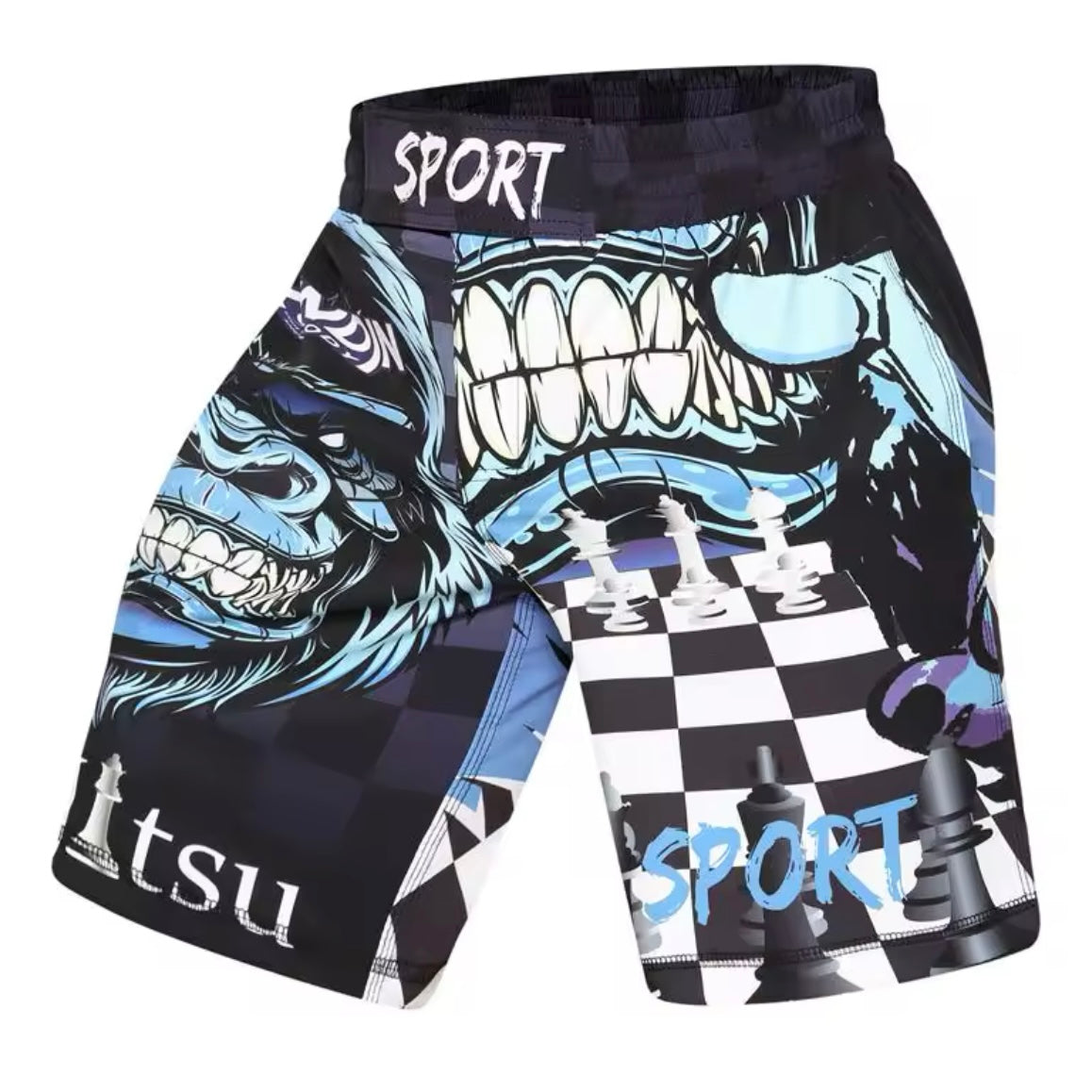 Gorilla Chess Premium BJJ No Gi / MMA Set. Rash Guard, Shorts & Spats - MADE TO ORDER 2 WEEK DISPATCH