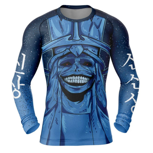 Solo Leveling Statue of God Premium Long Sleeve Rash Guard - MADE TO ORDER 2 WEEK DISPATCH