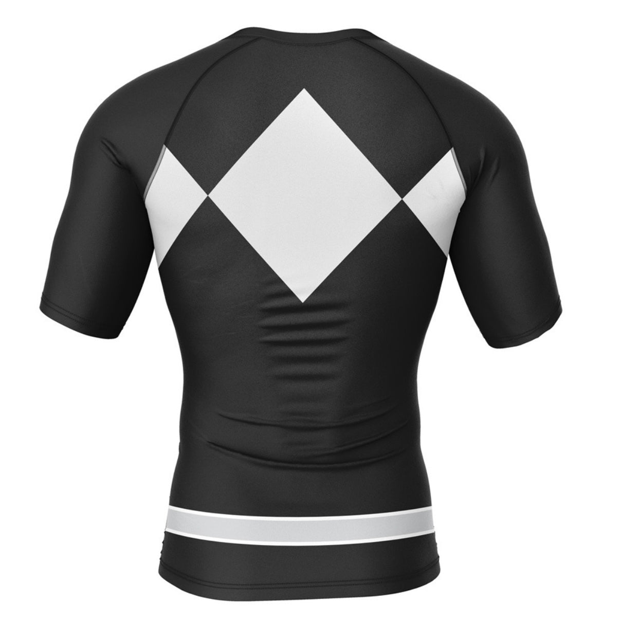 Black Power Ranger Premium Rash Guard - LONG OR SHORT SLEEVE - MADE TO ORDER 2 WEEK DISPATCH
