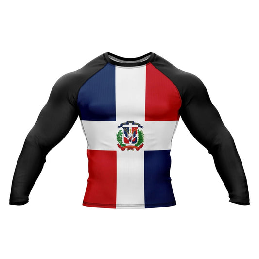 Dominican Republic Premium Rash Guard - LONG OR SHORT SLEEVE - MADE TO ORDER 2 WEEK DISPATCH