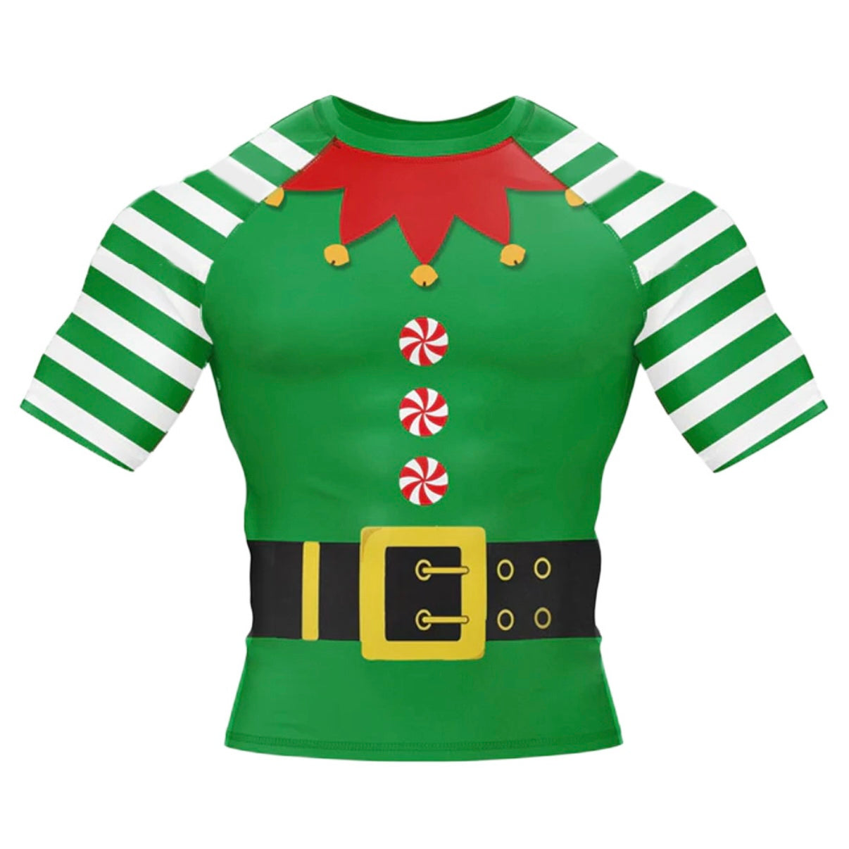 Christmas Elf Premium Rash Guard - LONG OR SHORT SLEEVE - MADE TO ORDER 2 WEEK DISPATCH