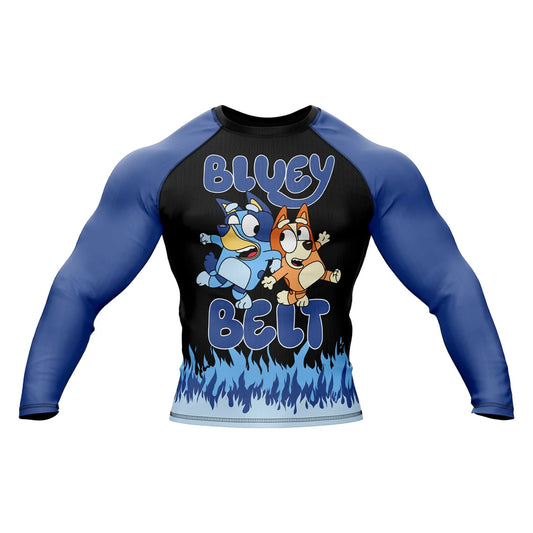 Bluey Belt Premium Long Sleeve BJJ Rash Guard