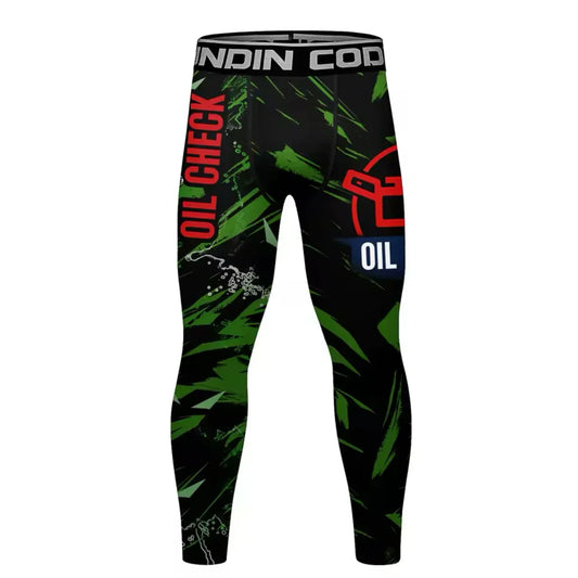 Oil Check Premium Compression Spats For BJJ, MMA, Wrestling, CrossFit, Yoga, Running, Cycling, and More - MADE TO ORDER 2 WEEK DISPATCH