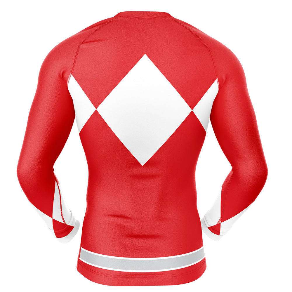 Red Power Ranger Long Sleeve BJJ Rash Guard