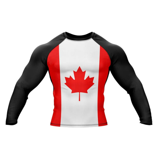 Canada Premium Rash Guard - LONG OR SHORT SLEEVE - MADE TO ORDER 2 WEEK DISPATCH
