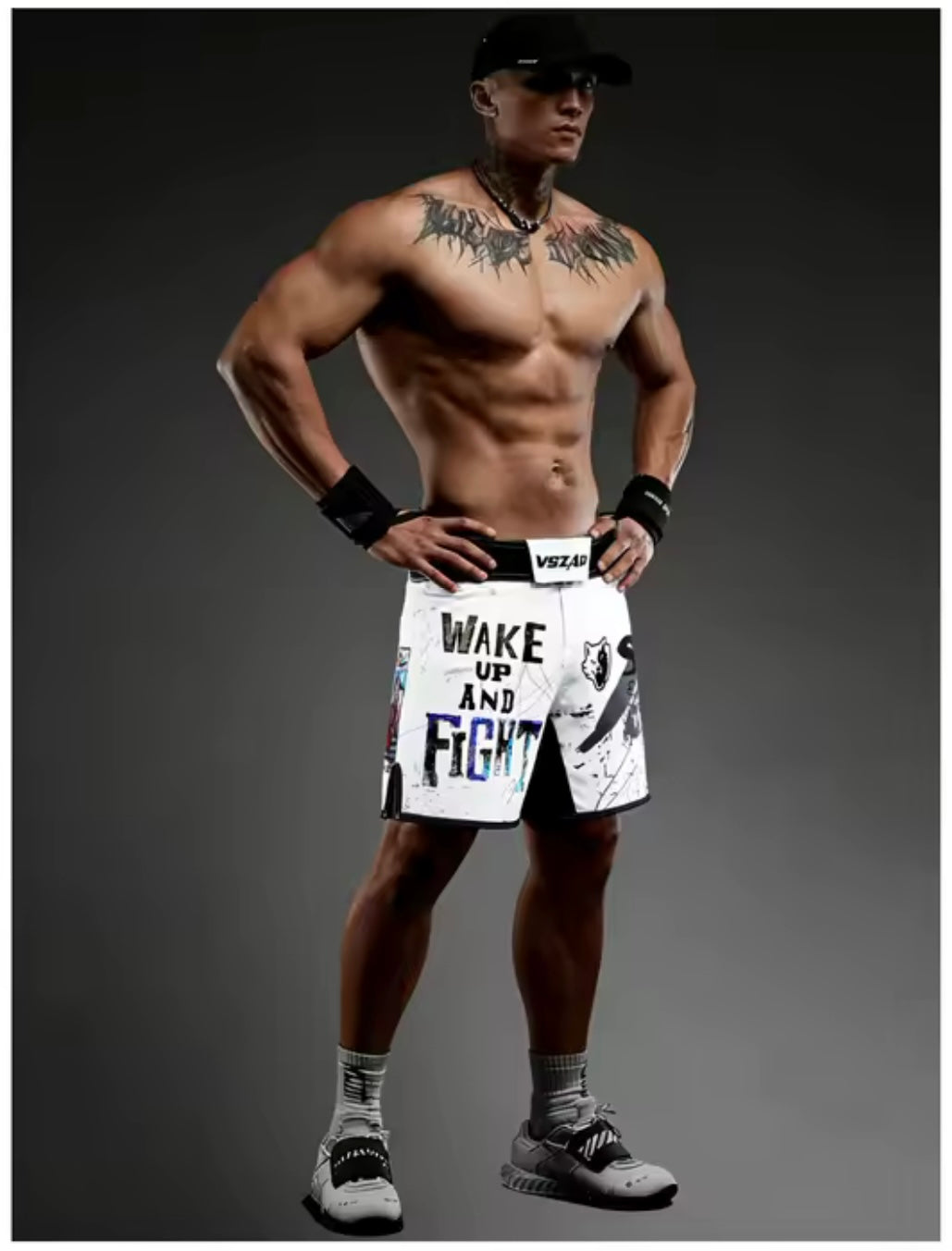 Wake Up and Fight MMA Grappling Shorts - MADE TO ORDER 2 WEEK DISPATCH