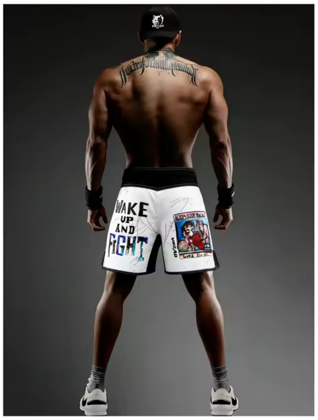 Wake Up and Fight MMA Grappling Shorts - MADE TO ORDER 2 WEEK DISPATCH