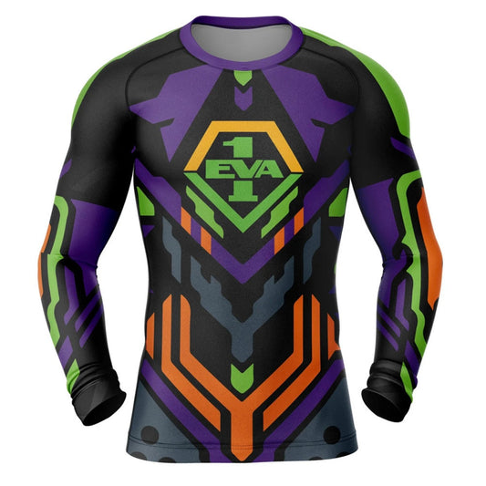 Evangelion Eva 01 Premium Rash Guard - LONG OR SHORT SLEEVE - MADE TO ORDER 2 WEEK DISPATCH