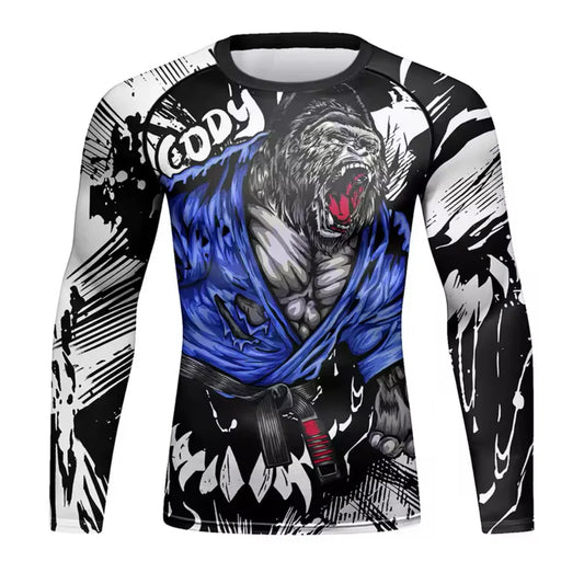 Gorilla Rage Premium BJJ / MMA Rash Guard - LONG & SHORT SLEEVE VARIATIONS - MADE TO ORDER 2 WEEK DISPATCH